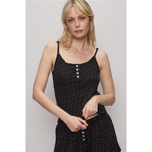 POL Floral Scoop Neck Adjustable Strap Cami - Picture 1 of 4